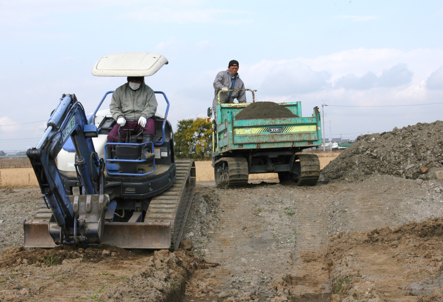 ブルーベリー園　造成